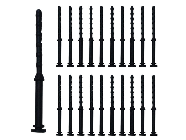 20PCS PC Case Fans Computer Cooling Fan Mount Screws, CPU Fan Mounting Pin Rivet Black Soft Rubber Reducing Noise Anti-Vibration Screws 65mm / 2.56in