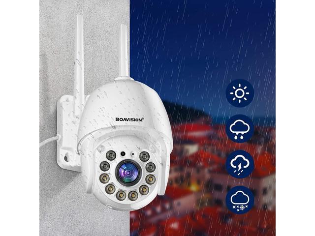 Security Camera Outdoor Wireless WiFi IP Camera Home Security System 360° View,Motion Detection auto Tracking,Two Way Talk,HD 1080P pan Tile Full Color Night Vision Boavision 