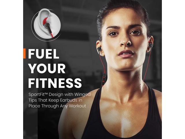 Retrak Sportfit Wireless Bluetooth High Fidelity Earbuds Red