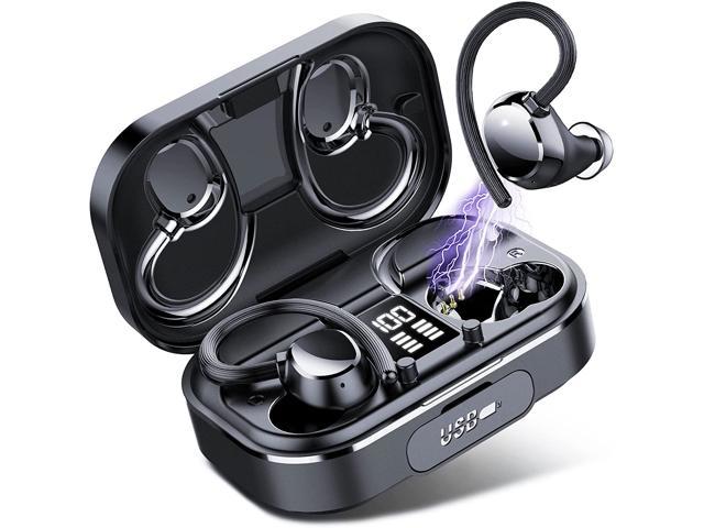 Wireless Earbuds Bluetooth 5.0 with USB Charging Case IPX8 Waterproof HiFi Stereo Noise Cancelling Headphones in Ear Built in Mic Headset 120H Playtime for Sport Black 