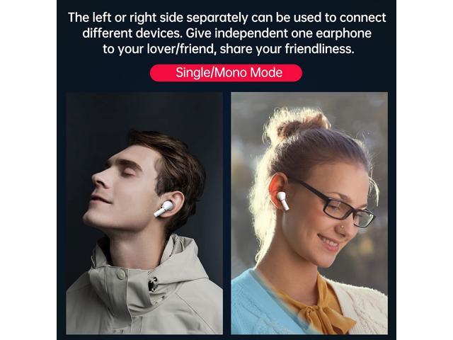 KRAFTCARE Wireless Earbuds Bluetooth 5.1Headphones with 4 Built-in 