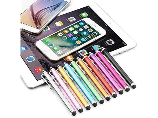 dulawei3 Universal Writing Resistive Capacitive Drawing Screen Touch Pen Phone Tablet Collar Clip Stylus for Apple Kindle Touch iPad iPhone 6/6s 6Plus 6s Plus Samsung S5 S6 S7 Edge S8 Plus Note Black