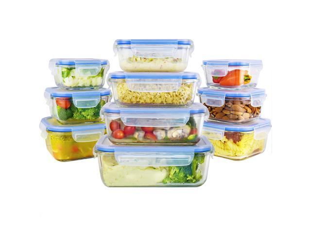 Zestkit Zk Cs11 Glass Food Storage Containers Set With Airtight Lids Free Ice Pack Transpa Pa Newegg Com