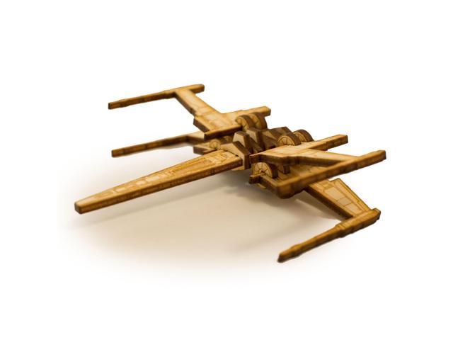 Crafts Desktop X Fighter Raw Wood Art Kit 4x4x1in Newegg Com