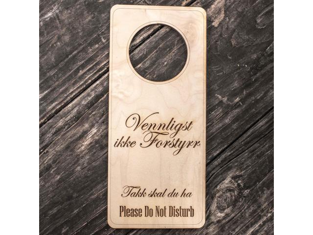 Norwegian Language Please Do Not Disturb Door Hanger