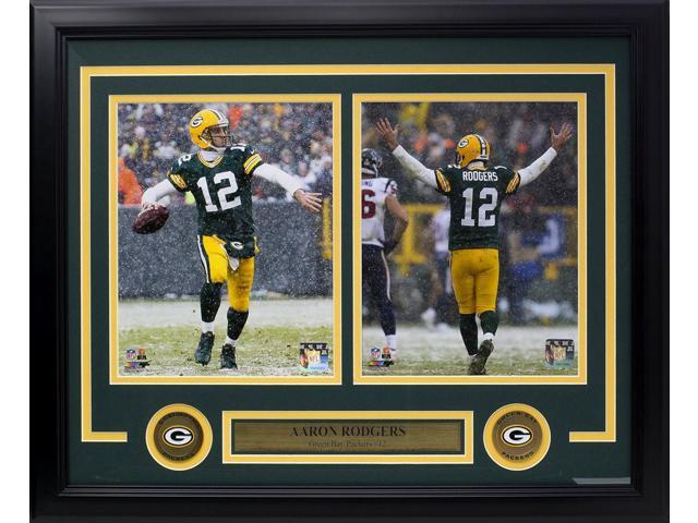 aaron rodgers autographed jersey framed