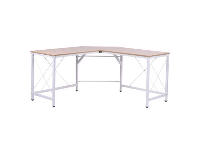 Homcom 59 X 59 Large L Shaped Desk Computer Desk Multifunctional Computer Table Corner Pc Workstation Gaming Table Workstation For Home Office Oak Gaming Desks Newegg Ca