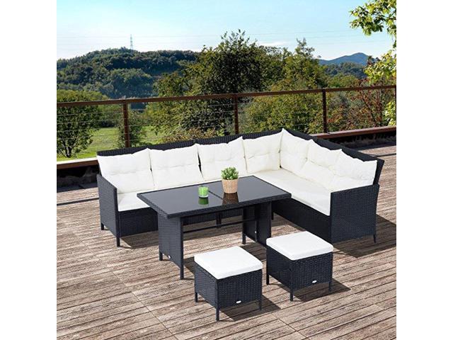 Outsunny 6pcs Outdoor Rattan Wicker Sofa Garden Sectional Couch Patio Furniture Set Dining Table And Chair Cushion Newegg Ca - Outdoor Sofa Sectional With Dining Table Outsunny 6pcs Outdoor Rattan Wicker Sofa Garden Sectional Couch Patio Furniture Set Dining Table And Chair Cushion Newegg Ca - Outdoor Sofa Sectional With Dining Table