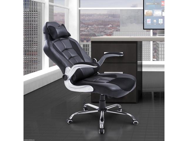 Homcom Racing Office Chair Pu Leather Recliner High Back Swivel Seat Homcom Racing Office Chair Pu Leather Recliner High Back Swivel Seat W Pillow