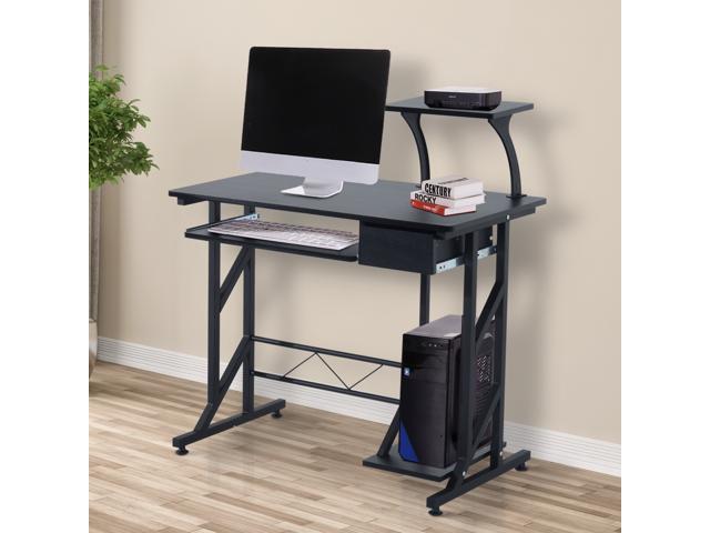 Computer Desk Laptop Table Space Saving Portable Home Office Wood