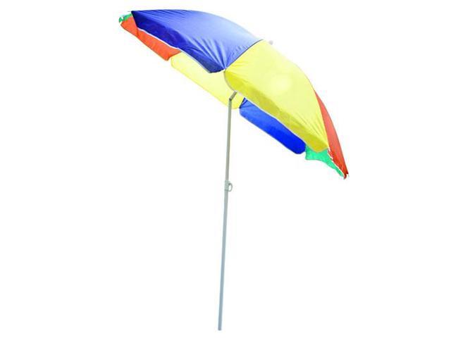 5ft Beach Umbrella Uv Protected Outdoor Canopy Tilt Pole Rainbow Newegg Ca