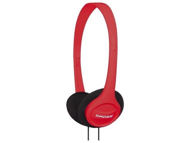 Koss KPH7R Portable On-Ear Headphone with Adjustable Headband - Red