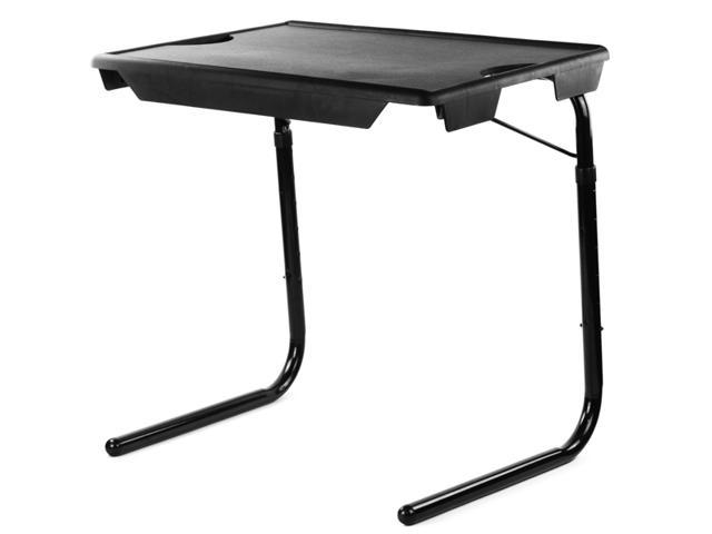 Black- Black Board Height Adjustable Tray Side Table for Bed or Sofa Laptop Desk Thingy Club Overbed Table Stand 
