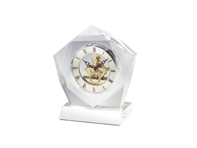Crystal Desk Clock W Wooden Velvet Box 6 X 1 2 3 Newegg Com