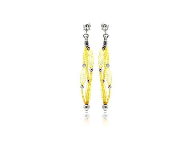 Yellow Gold Over Sterling Silver .925 Hoop Changelier Dangle Earrings Ladies Jewelry 567-ite00015gp - Newegg.com