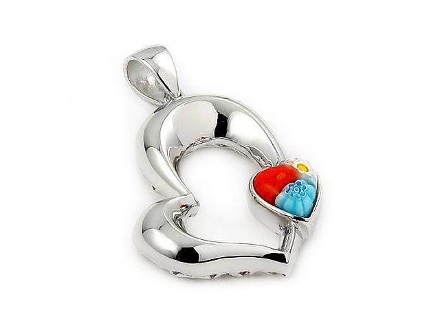 925 Sterling Silver Rhodium-plated Reflections Hand Painted Theta Phi Alpha Glass Bead