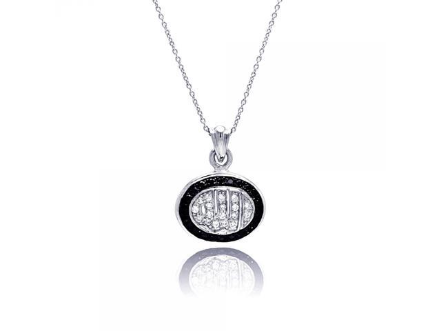 Brilliant Embers Sterling Silver Rhodium-plated Polished CZ Bead Pendant Necklace 18 2 Extender