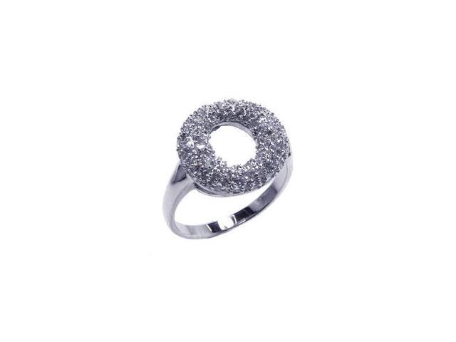 Clear Cubic Zirconia Cross Heart Knuckle Slave Ring Rhodium Plated Sterling Silver