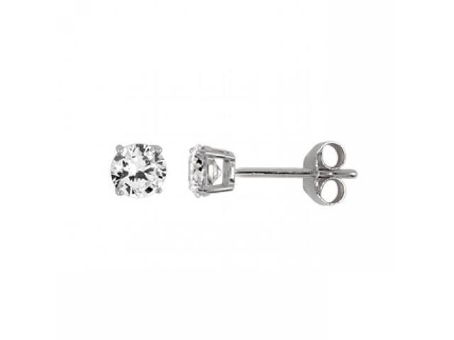 Square 4x4mm Green Peridot CZ .925 Sterling Silver Stud Earrings