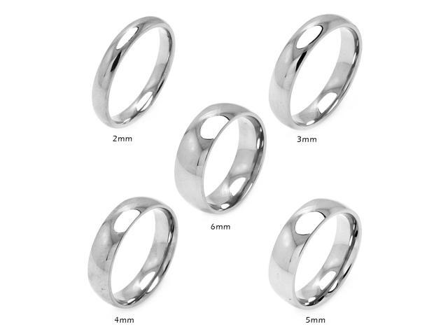 925 Sterling Silver Ring High Polish Plain Dome Comfort Fit