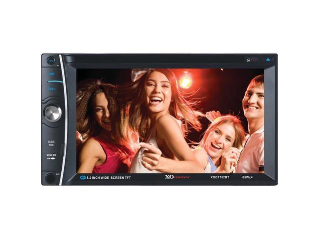 XOVision XOD1752BT Car DVD Player - 6.2" Touchscreen LCD - Double DIN - 4 - DVD Video, DivX, Video CD - AM, FM - miniSD Card - Bluetooth - USB - Auxiliary Input - 800 x 480 - In-dash