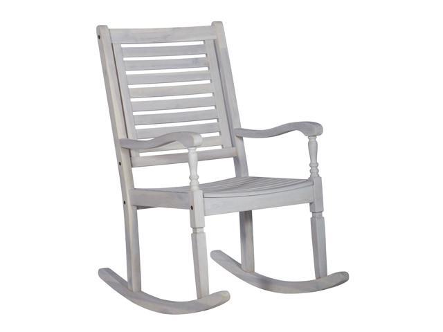 Patio Wood Rocking Chair White Wash Newegg Ca Patio Wood Rocking Chair White Wash