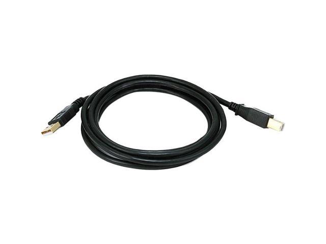 Photo 1 of Monoprice USB Type-A to USB Type-B 2.0 Cable - 28/24AWG, Gold Plated, Black, 6ft