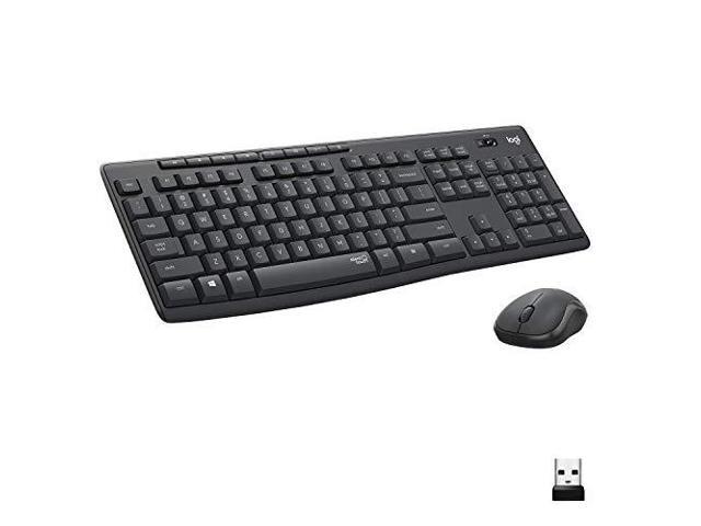 Logitech Wireless Mouse & Keyboard Combo with SilentTouch Technology, Full Numpad, Advanced Optical Tracking, Lag-Free Wireless, Less - Graphite - Newegg.com
