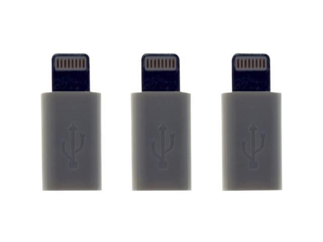 VisionTek 900816 Visiontek Micro USB to Lightning Tip Adapter 3 Pack (White) (900816) - 3 Pack - 1 x Lightning Male Proprietary Connector - 1 x Female Micro USB - White