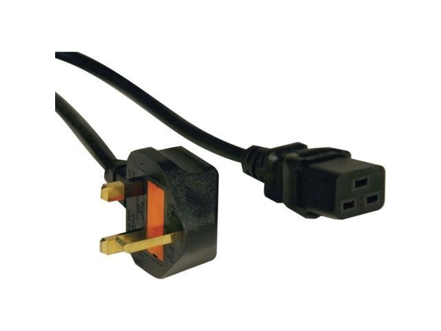 Tripp Lite Model P052-008 8 ft. UK Computer Power Cord, C19 to BS1363, 13A, 250V, 16 AWG, 8 ft. (2.43 m), Black