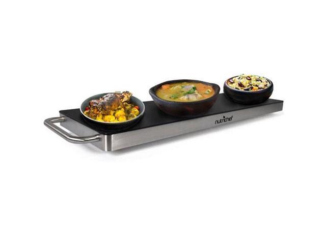 NutriChef 19 Electric Warming Tray w/ Non-Stick Glass Plate 