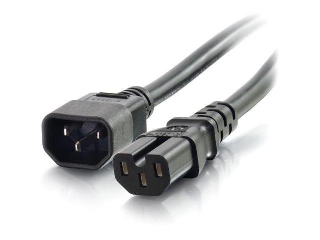 C2G 10341 14 AWG 250 Volt Power Cord - C14 to C15, TAA Compliant, Black (6 Feet, 1.82 Meters)