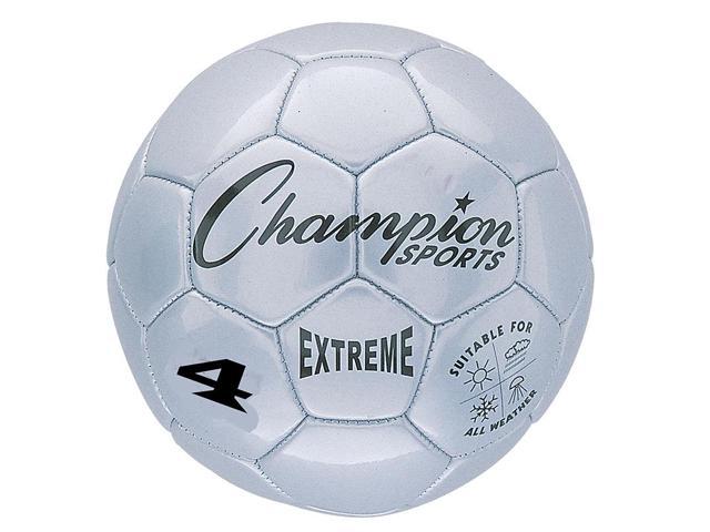Champion Sports CHSEX4SL 4 Size Extreme Series Soccer Ball - Silver