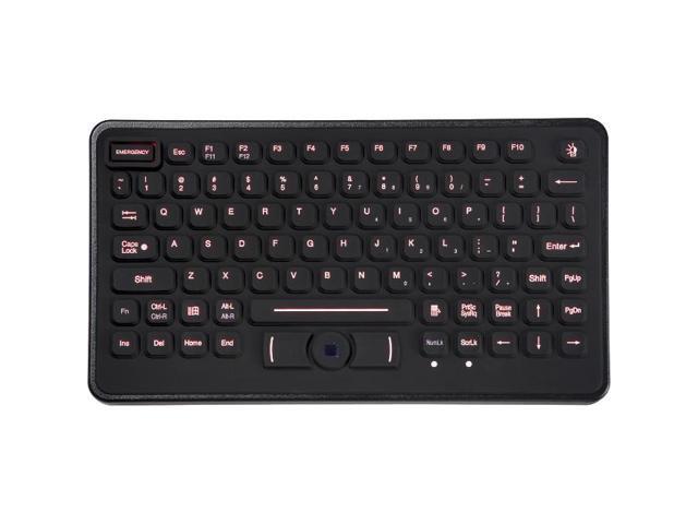 TG3 ELECTRONICS INC KBA-BLH-5RU KEYBOARD; RUGGED 86 KEY KEYBOARD W/ NEMA 4 POINTING DEVICE AND RED BACKLIGHTING.