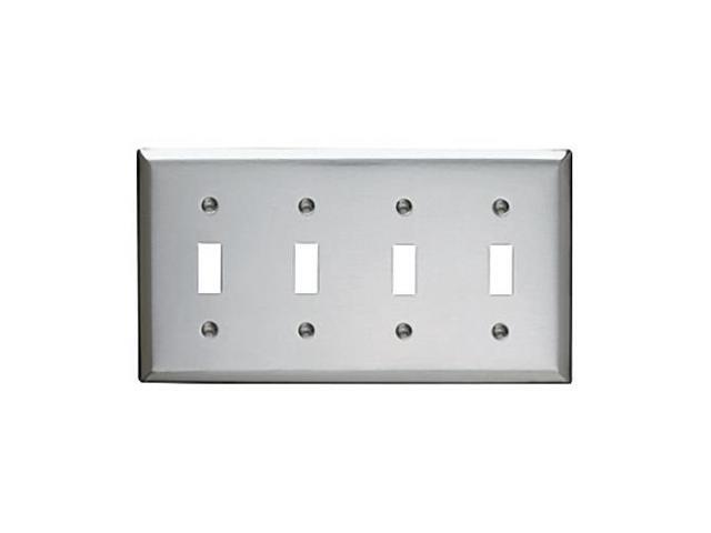 Switch Wall Plate P /& S SS3 Stainless Steel 3 Gang Standard
