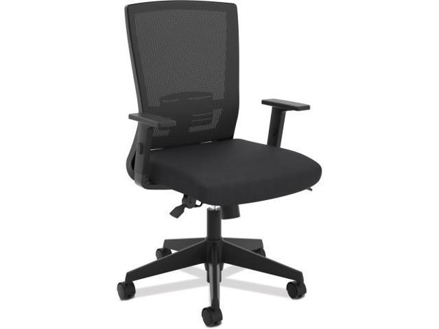 HON Mesh High-Back Task Chair | Center-Tilt, Tension, Lock, Adjustable Lumbar | Adjustable Arms | Black Fabric
