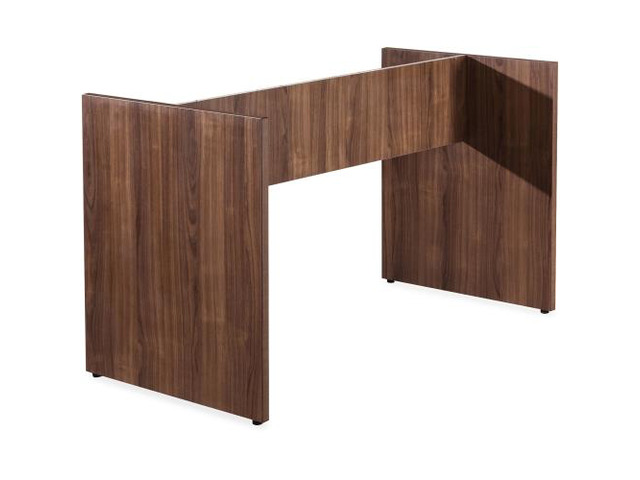 Sturdy 2-Leg Table Base, Walnut Support for Wobbly Desks