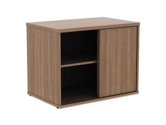 Alera Open Office Low Storage Cabinet Credenza 29 1 2 X 19 1 8x 22 7 8 Walnut Newegg Com