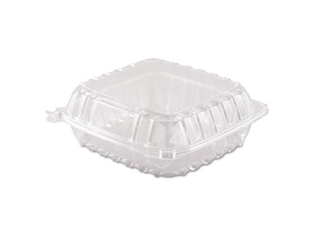 Dart C90PST1 ClearSeal Hinged-Lid Plastic Containers, 8 3/10 x 8 3/10 x ...