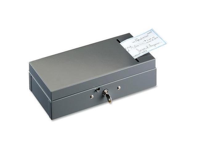 MMF Industries 221104201 Steel Bond Box with Check Slot, Disc Lock, Gray