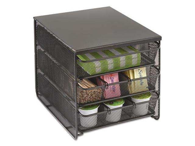 Photo 1 of 3 Drawer Hospitality Organizer 7 Compartments 11 1/2w x 8 1/4d x 8 1/4h Bk