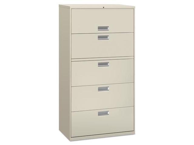 Alera Alelf3667lg Five Drawer Lateral File Cabinet Light Gray Newegg Com