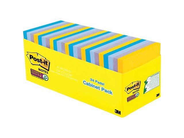 Post-it 654-10SSAN Super Sticky Notes Qty 10 pads  3 X 3 Pads  90 sheets per pad