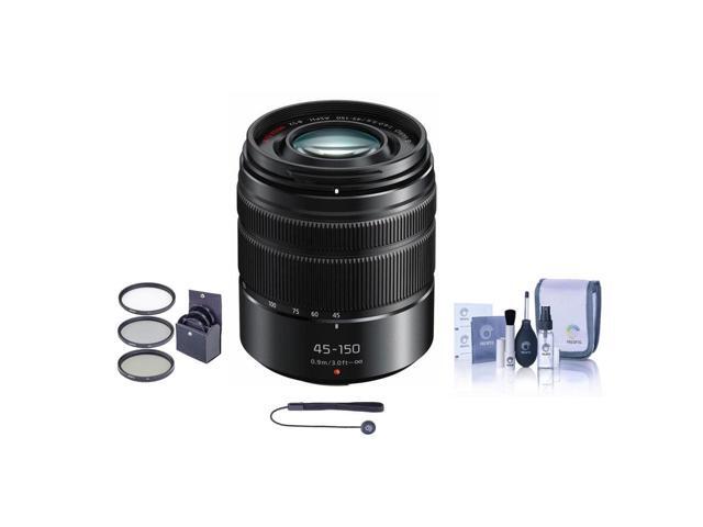 Panasonic Lumix G Vario 45 150mm F 4 0 5 6 Asph Lens Matte Black W Free Bundle Newegg Com