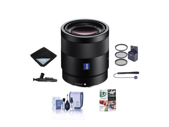Sony Sonnar T* FE 55mm f/1.8 ZA E-Mount Lens, Bundle with PC Accessories Kit