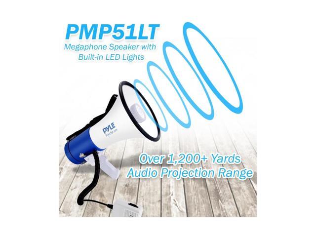 PA Bullhorn w/ Siren Alarm Megaphone Speaker w/ Built-in LED Lights PMP51LT 