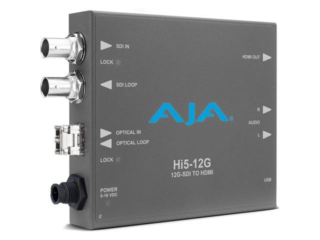 AJA Hi5-12G-R 12G-SDI to HDMI 2.0 Mini-Converter with Fiber