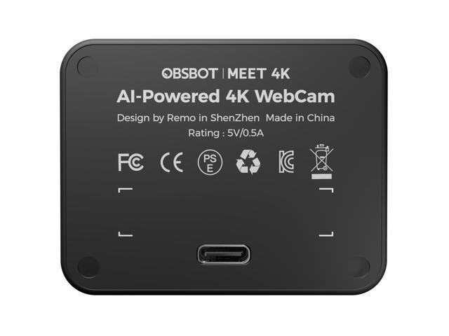 OBSBOT Meet 4K Ultra HD AI-Powered Virtual Background Webcam