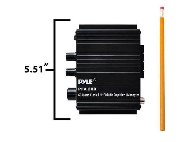 Pyle Pfa200 60-Watt Class-T Hi-Fi Audio Amplifier With Ac Adapter