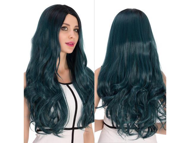 Halloween Women Cosplay Wigs Coastacloud Black Dark Green Lolita